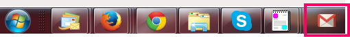 タスクバーにGmailメールアイコンを表示させる方法
